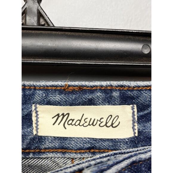 Madewell Relaxed Denim Shorts Womens Plus size 24W Cutoff Blue Jean Mid Rise NEW - Picture 5 of 12